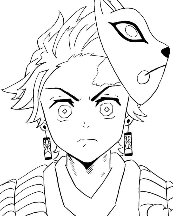 Tanjiro Kamado sisään Demon Slayer Värityskuva
