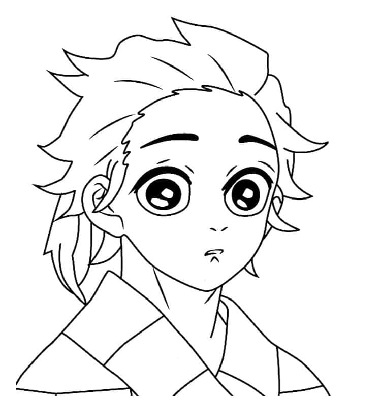 Tanjiro sisään Demon Slayer Värityskuva