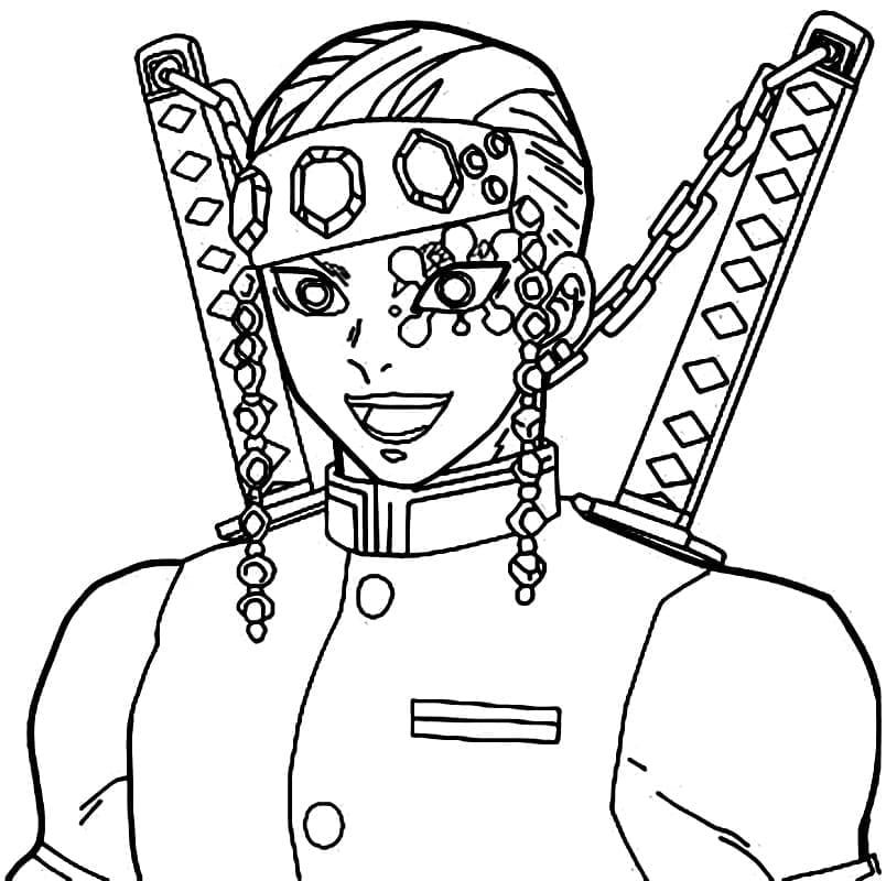Tengen Uzui Demon Slayer Värityskuva
