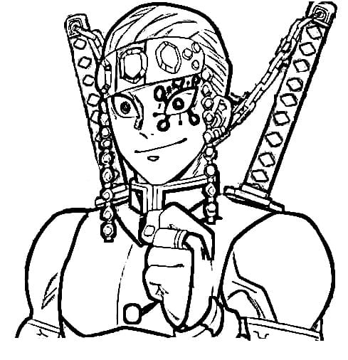 Tengen Uzui  in  Demon Slayer Värityskuva