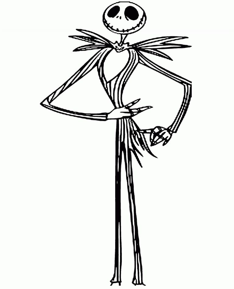 Tulostettava Jack Skellington Värityskuva
