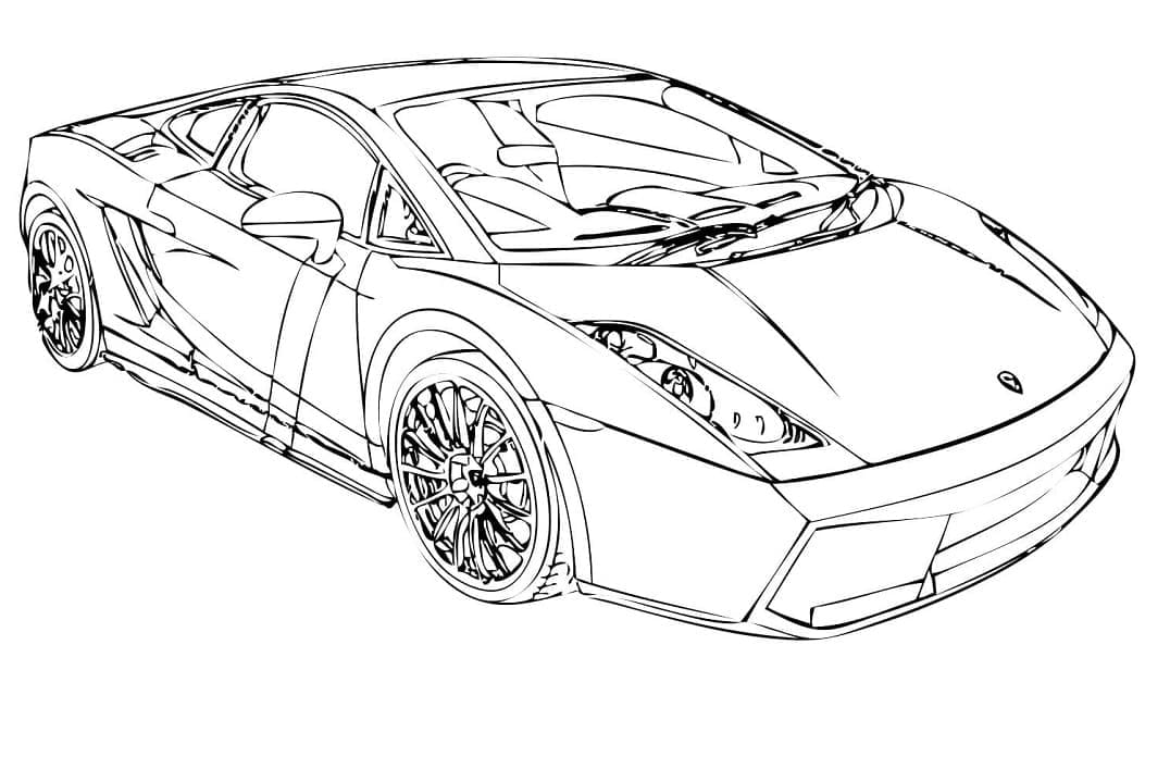 Tulostettava Lamborghini Auto Värityskuva