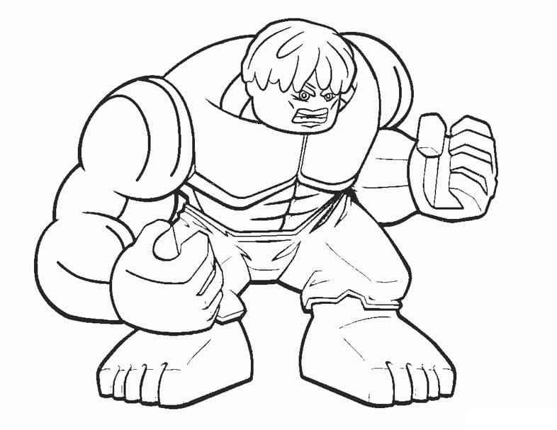 Tulostettava Lego Hulk Värityskuva