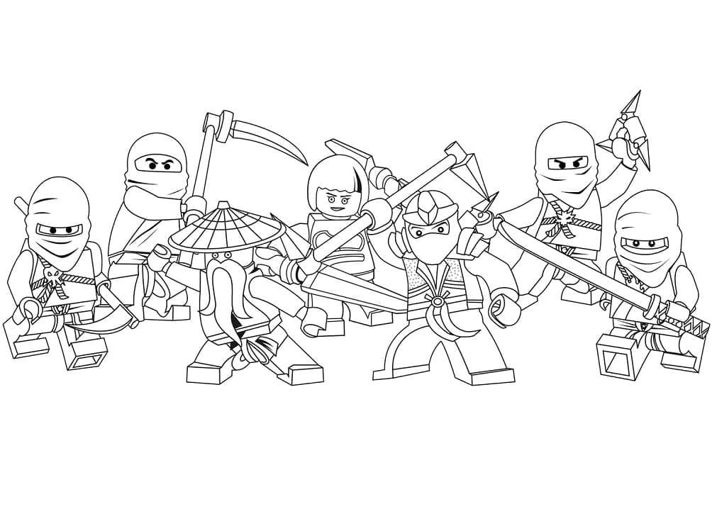 Ninjago Värityskuvat
