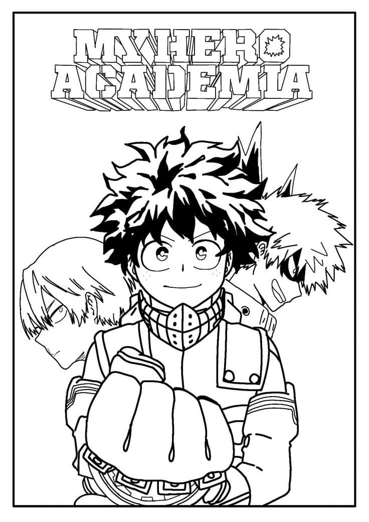 Tulostettava My Hero Academia Värityskuva