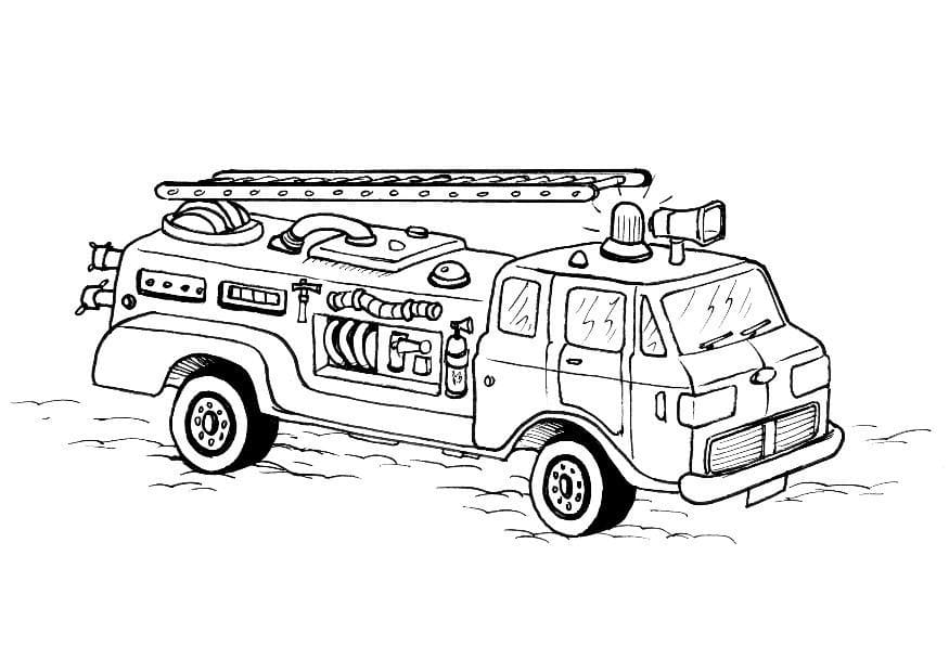 Tulostettava paloauto Värityskuva