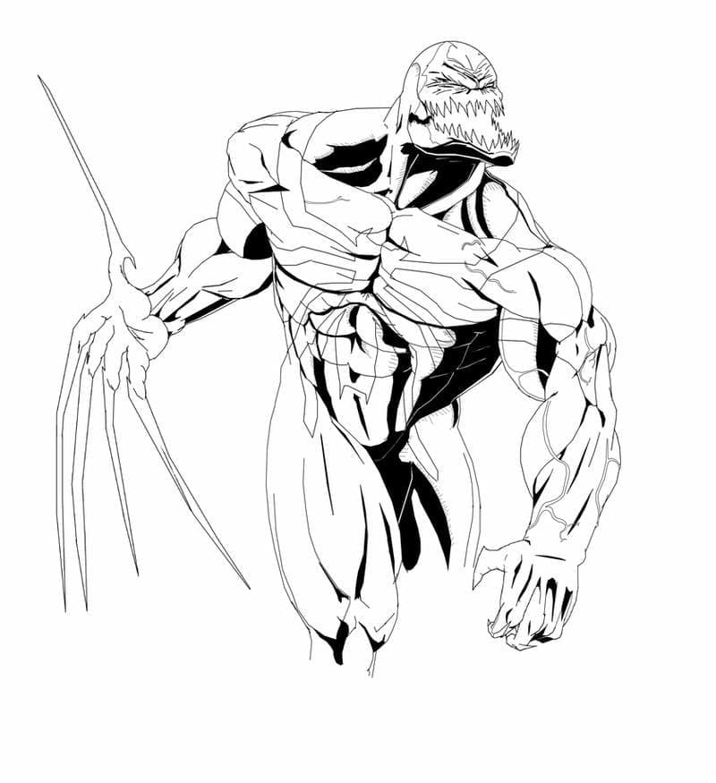 Venom Tulostettava Värityskuva