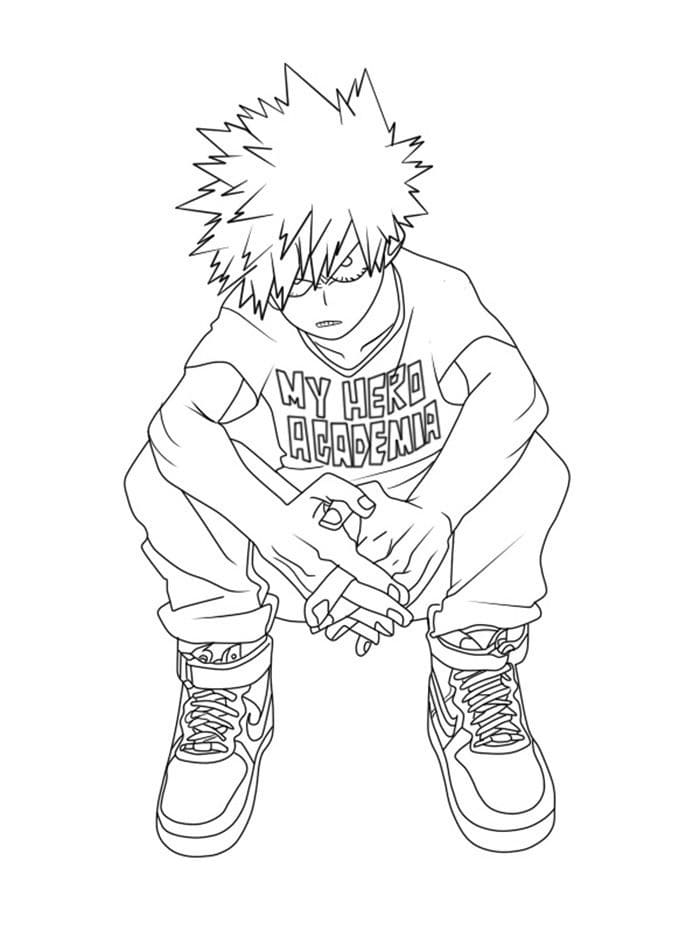 Vihainen Bakugo Värityskuva