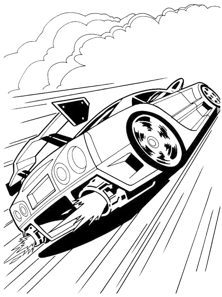 Viileä Hot Wheels Värityskuva