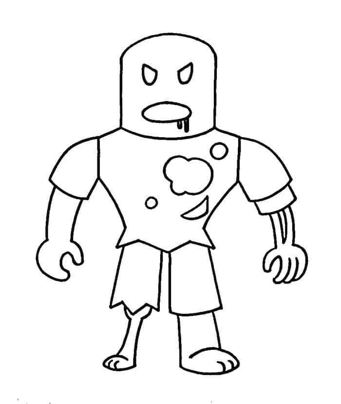 Zombi Robloxissa Värityskuva