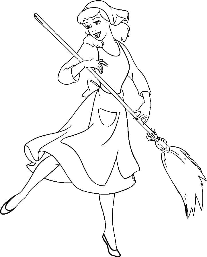 Disney Tuhkimo Värityskuva