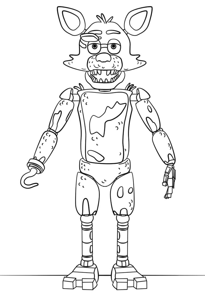 Foxy Five Nights at Freddy'sistä Värityskuva