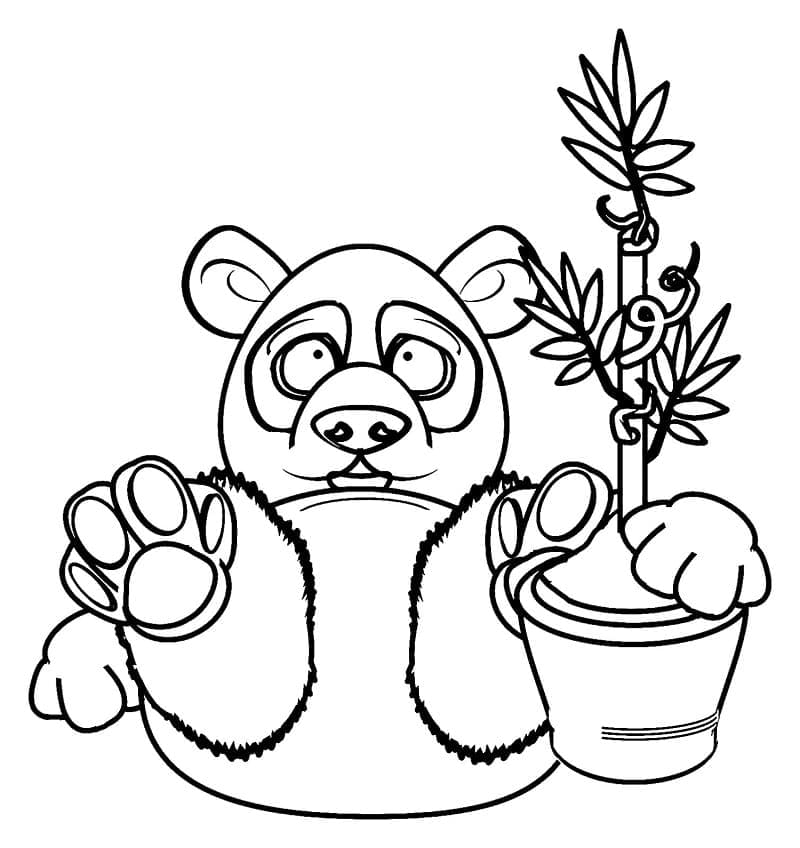 Hauska tulostettava Panda Värityskuva