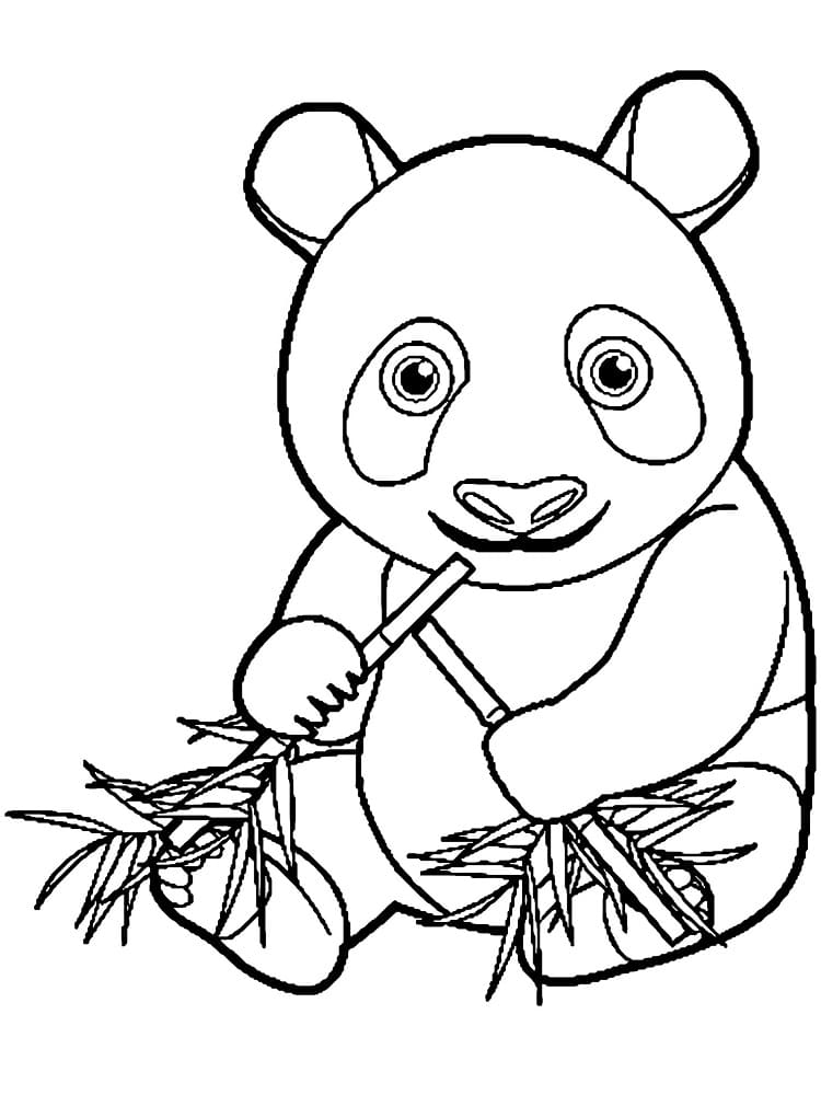 Hyvää Pandaa Värityskuva