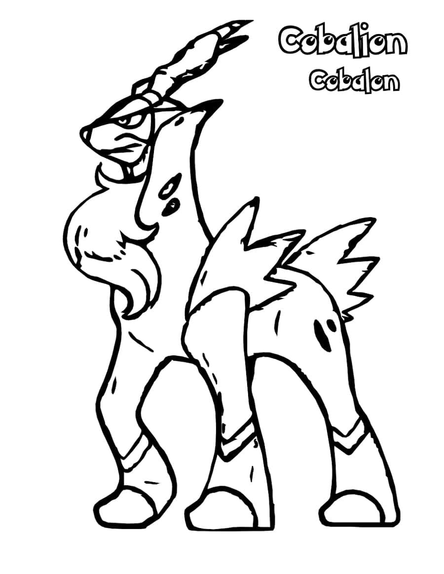 Legendaarinen Pokemon Cobalion Värityskuva