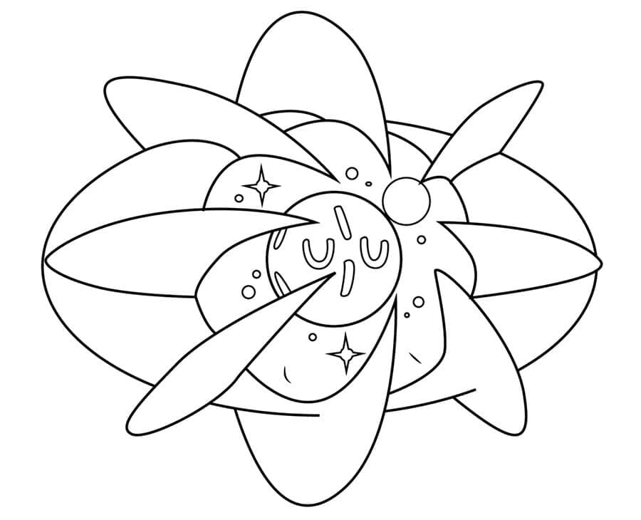 Legendaarinen Pokemon Cosmoem Värityskuva