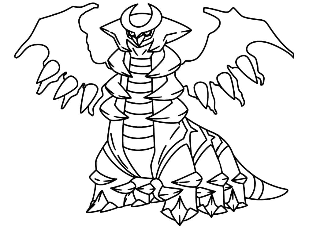 Legendaarinen Pokemon Giratina Värityskuva