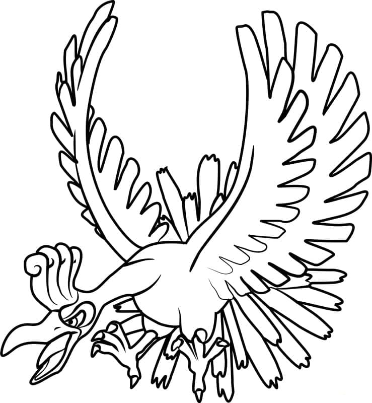Legendaarinen Pokemon Ho-oh Värityskuva