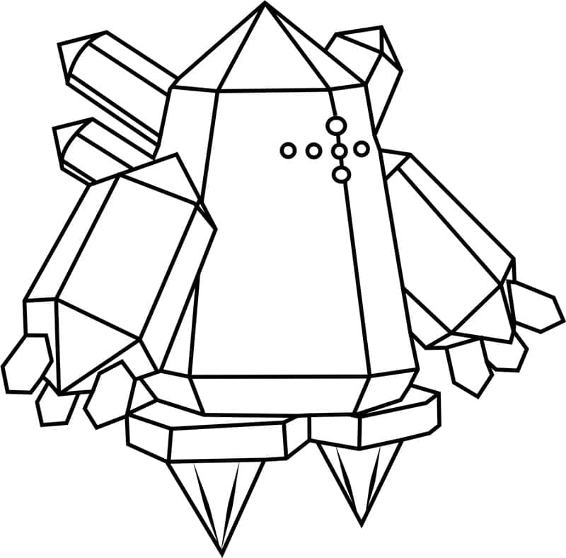 Legendaarinen Pokemon Regice Värityskuva