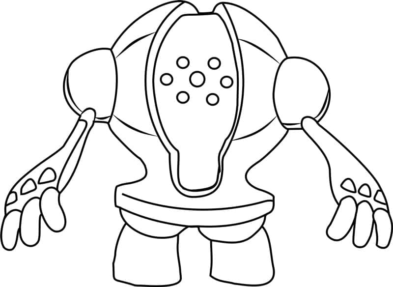 Legendaarinen Pokemon Registeel Värityskuva
