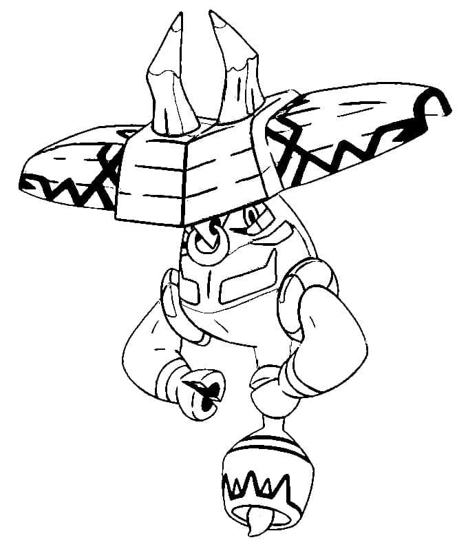 Legendaarinen Pokemon Tapu Bulu Värityskuva