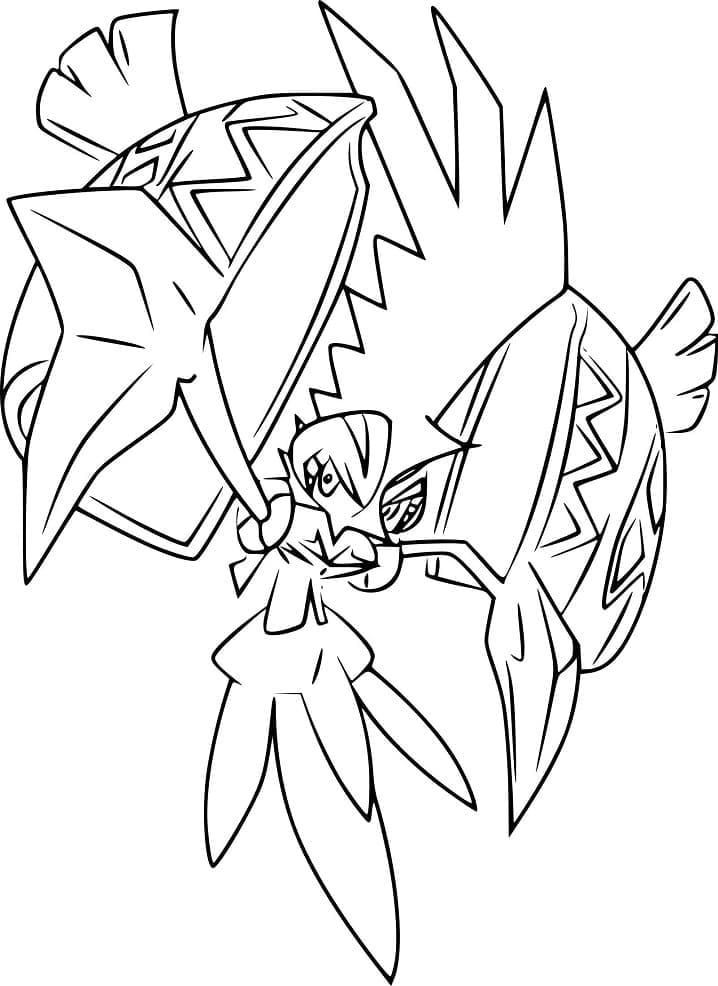 Legendaarinen Pokemon Tapu Koko Värityskuva