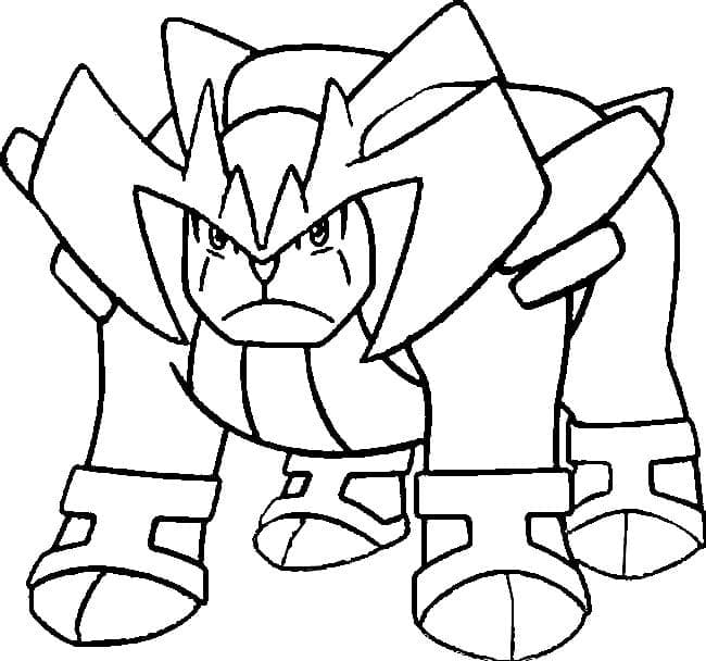 Legendaarinen Pokemon Terrakion Värityskuva