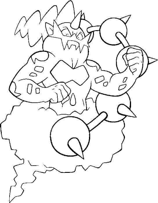 Legendaarinen Pokemon Thundurus Värityskuva