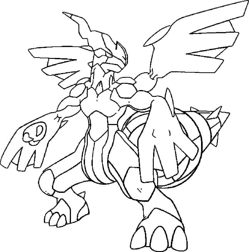 Legendaarinen Pokemon Zekrom Värityskuva