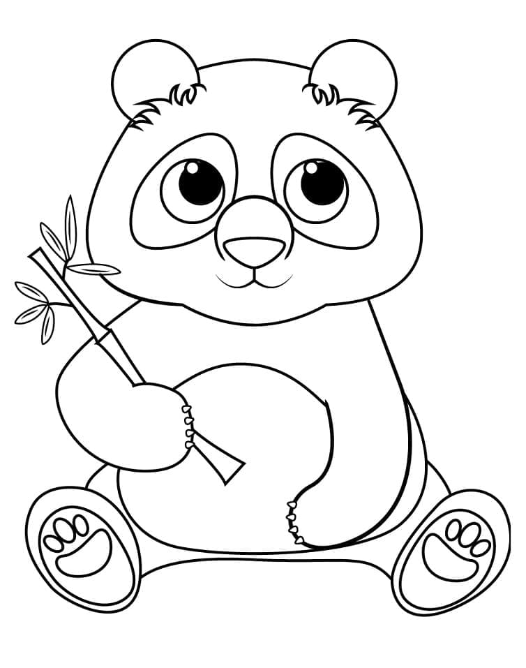 Panda ilmainen lapsille Värityskuva