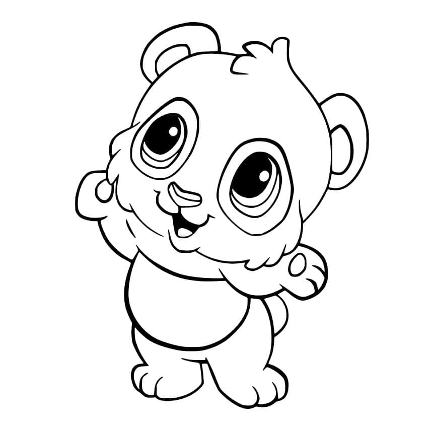 Pikku Panda Värityskuva