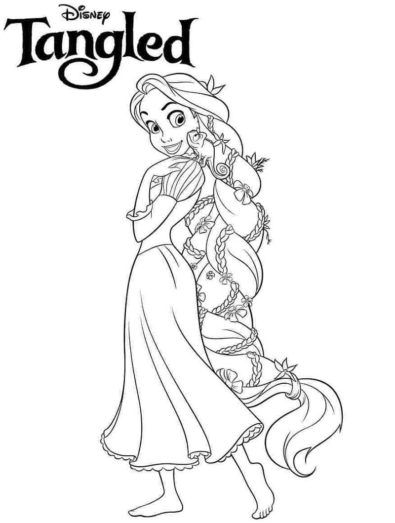 Rapunzel coloring pages