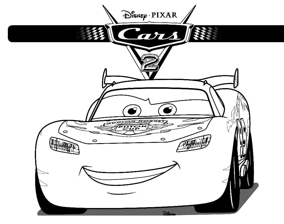 Salama Mcqueen autoista 2 Värityskuva