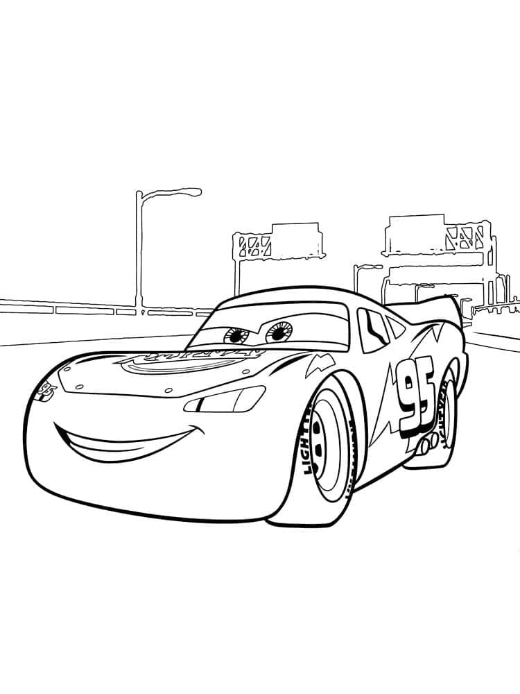 Salama Mcqueen Disney Pixar Värityskuva