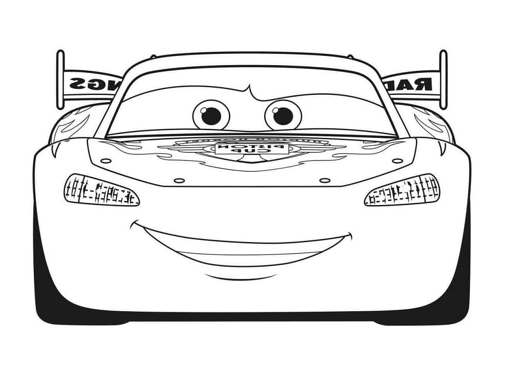 Salama McQueen Disney Pixarista Värityskuva
