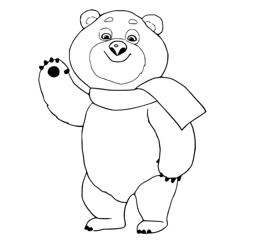 Sarjakuva Panda Värityskuva