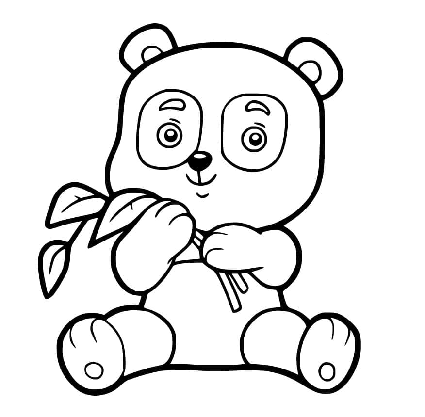 Söpö Panda Tulostettava Värityskuva
