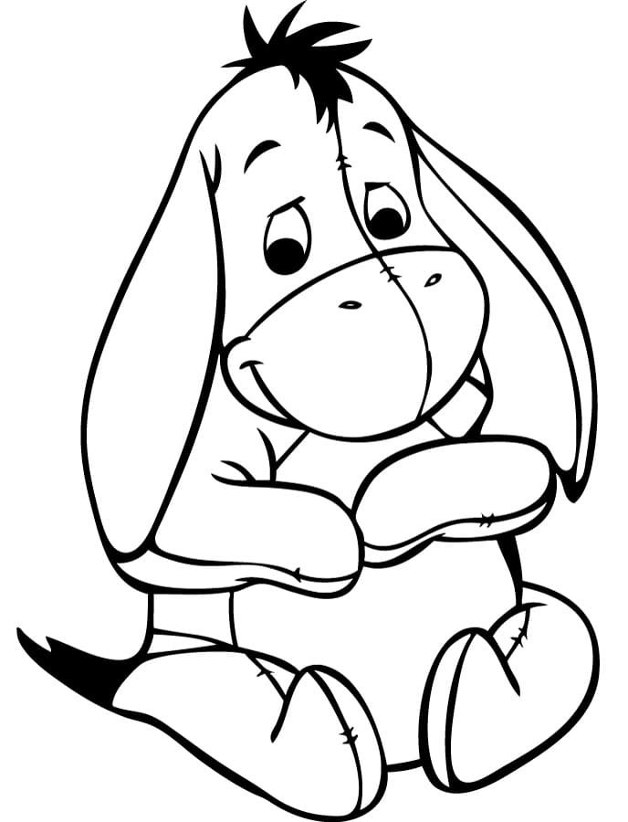 Suloinen Eeyore Värityskuva