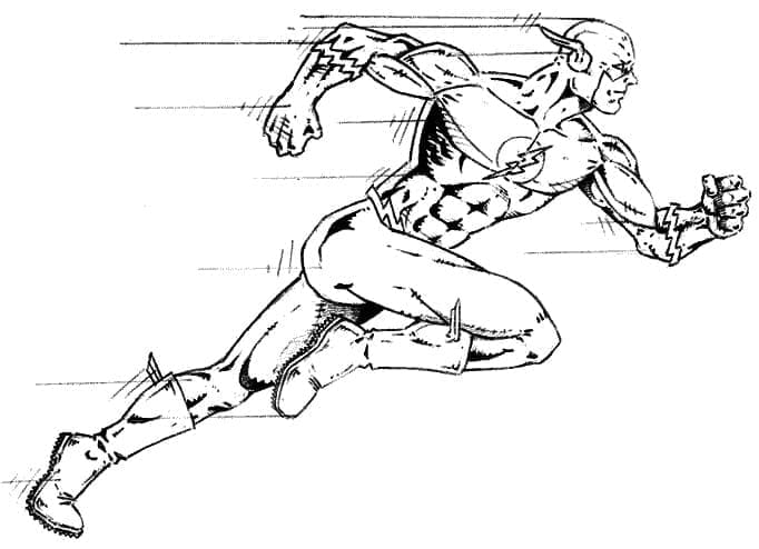 Super Hero Flash Värityskuva