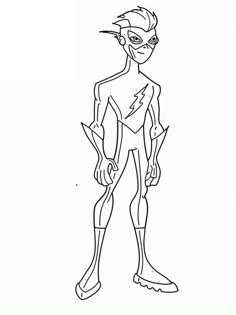 Tulostettava Flash Wally West Värityskuva