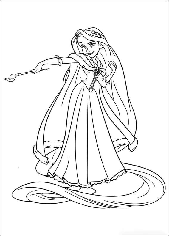 Tulostettava Rapunzel Värityskuva