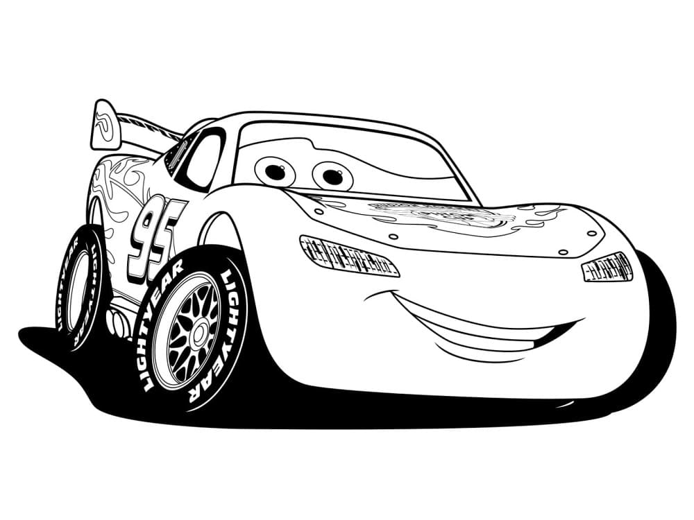 Upea Auto Salama Mcqueen Värityskuva