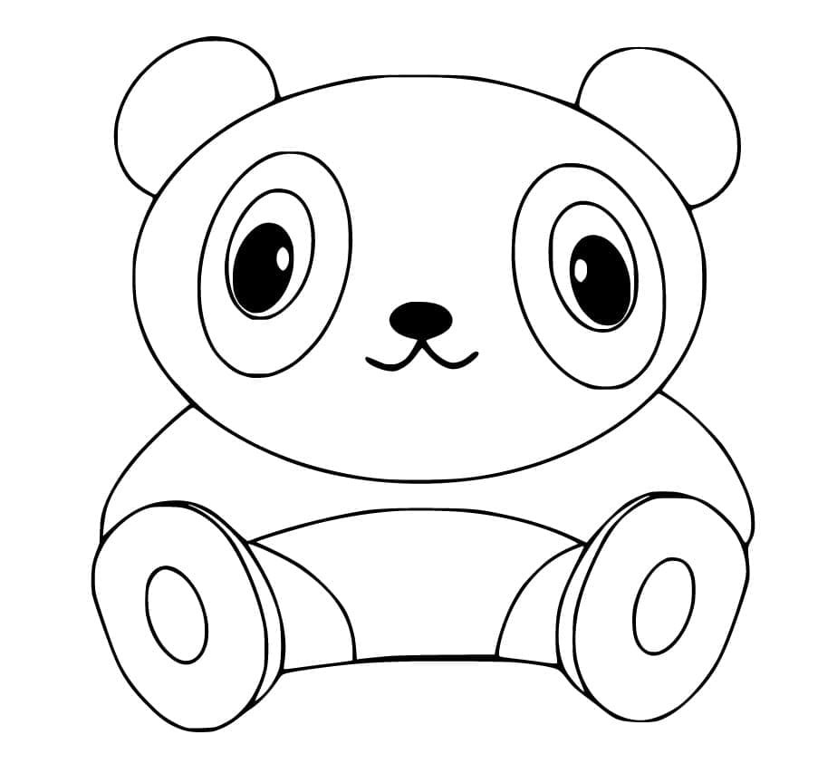 Vauva Panda Värityskuva