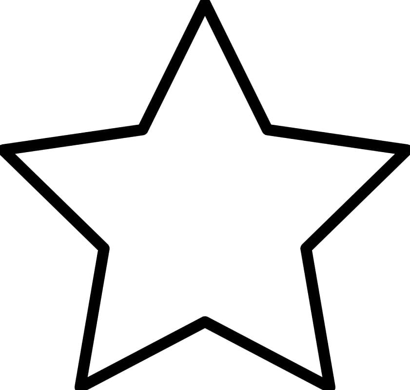 Yksinkertainen tähti Värityskuva