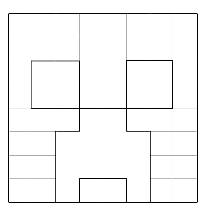 Creeper Head Minecraftissa Värityskuva