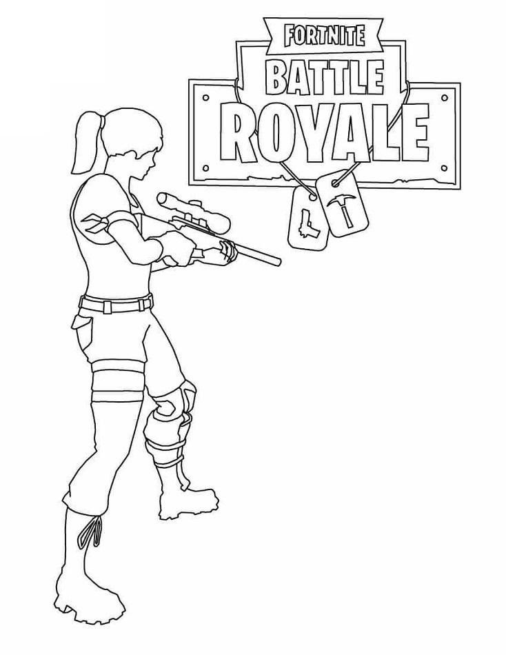 Fortnite hahmo 3 Värityskuva