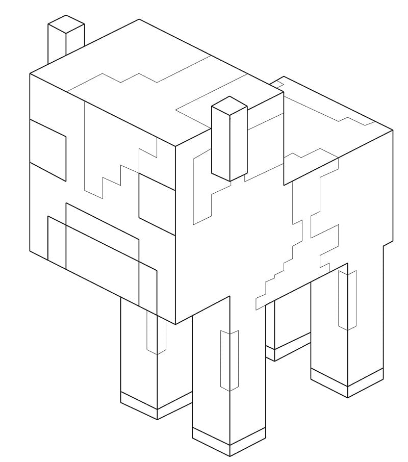 Lehmänvauva Minecraft Värityskuva