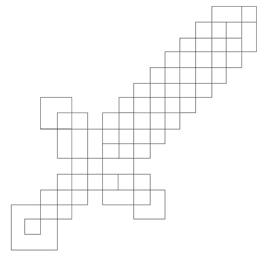Miekka Minecraftissa Värityskuva
