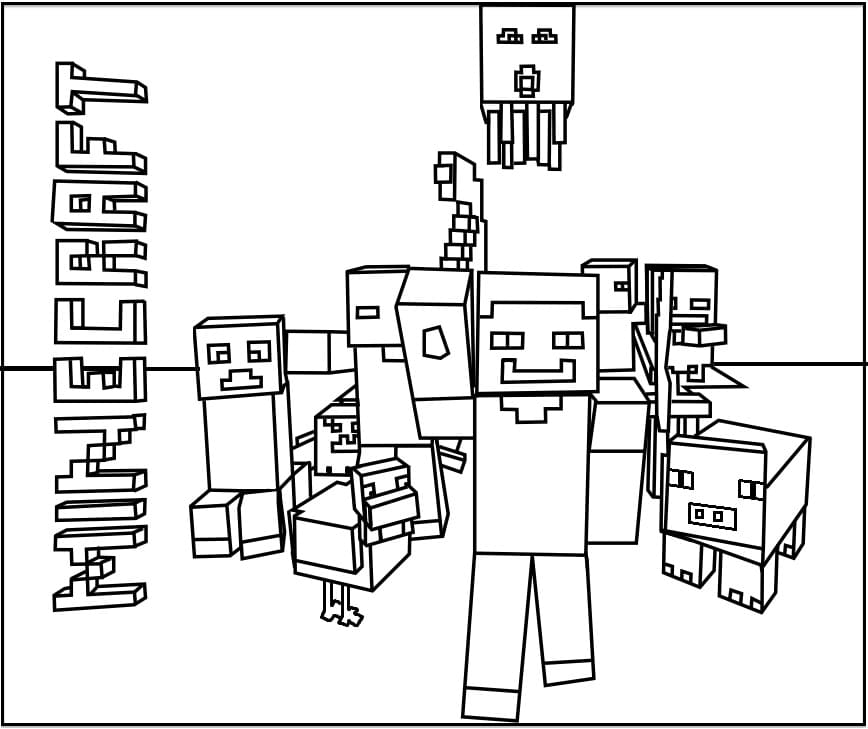 Minecraft Peli Värityskuva