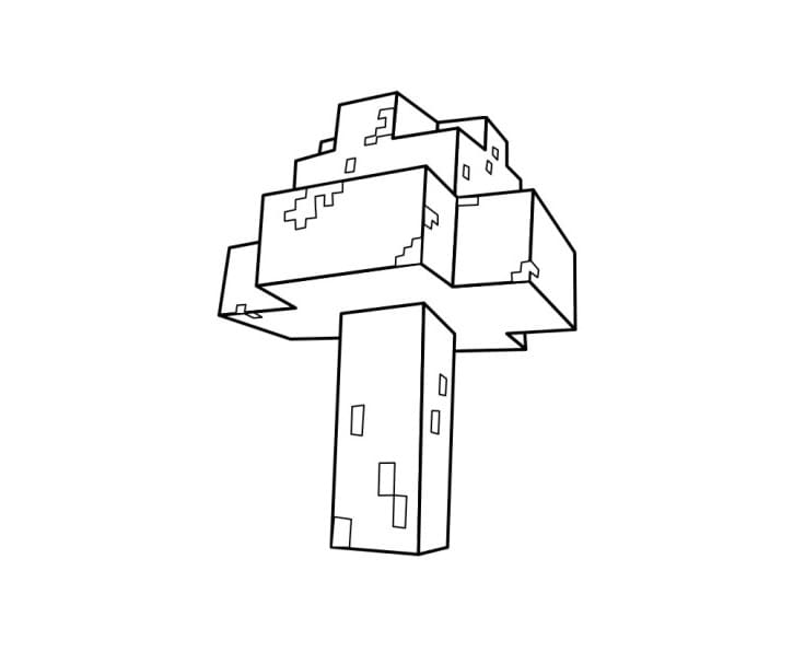 Minecraft Puu Värityskuva